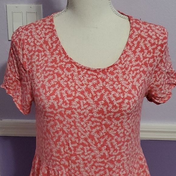 Forever 21 Boho Romantic Pink Ditsy Floral Low Waist Flowy Mini Dress - Picture 2 of 7